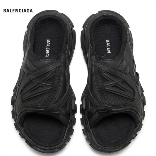 Balenciaga Track Slide Sandals in black