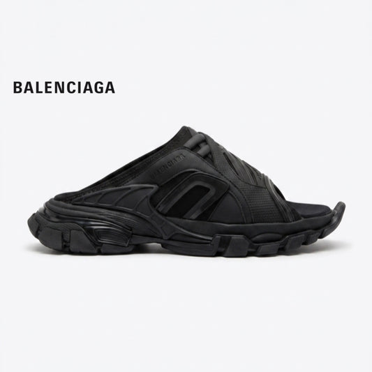 Balenciaga Track Slide Sandals in black