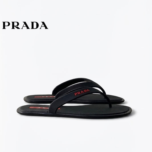 Prada thong slides - black