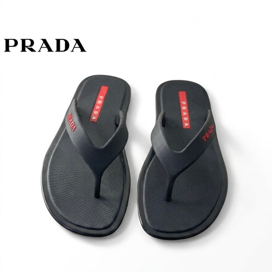 Prada thong slides - black
