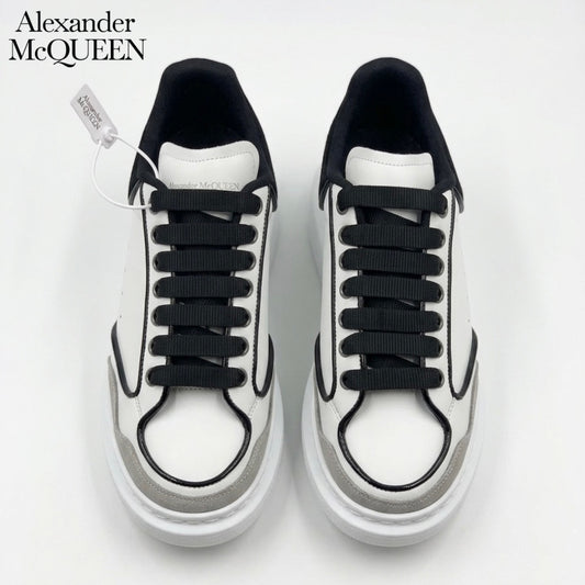Alexander Mcqueen Oversized Ieather Snerakers - white